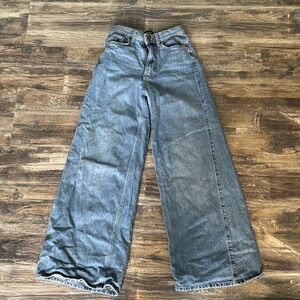 Women's Blue Wide-Leg Jeans